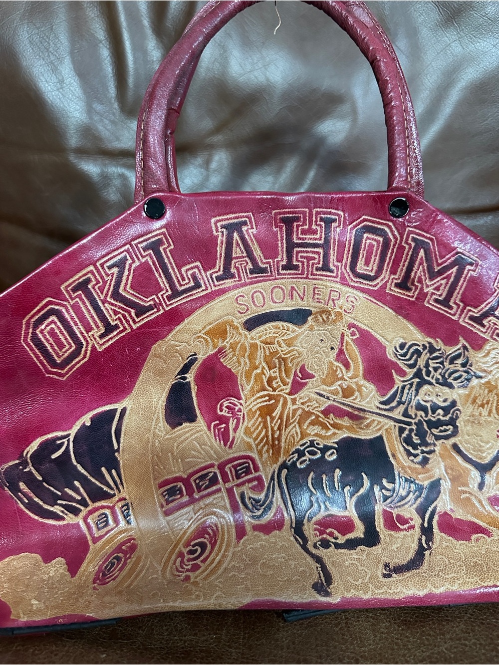 Oklahoma Sooners Leather Bag/Purse - Picture 5 of 7